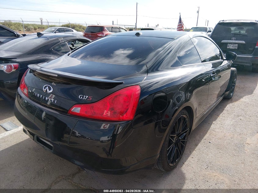2013 Infiniti G VIN JN1CV6EK2DM922587 IAAI salvage auction — RIGHT FRONT, Salvage (Texas), sold $1,350 on 2026-07-22 (photo 4)
