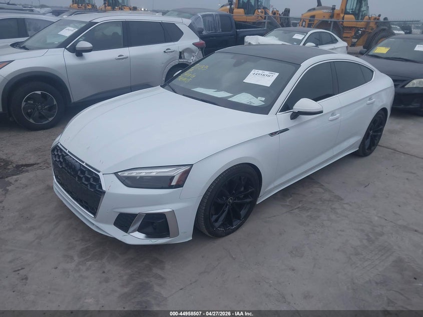 2023 Audi A5 VIN WAUDACF57PA022081 IAAI salvage auction — FRONT END, Salvage Title, sold $18,250 on 2026-07-14 (photo 2)