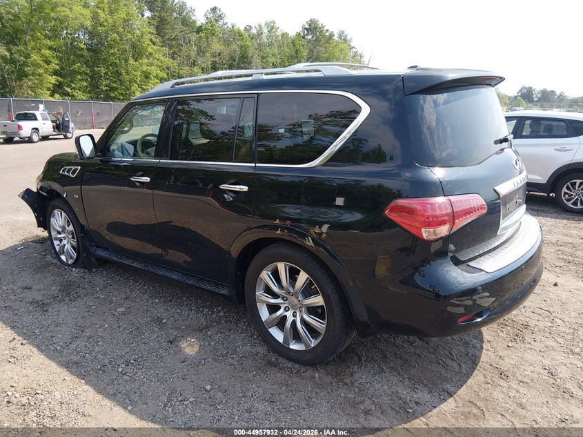2014 Infiniti Qx80 VIN JN8AZ2NC6E9352886 IAAI salvage auction — LEFT FRONT, Salvage Title, sold $2,225 on 2026-07-22 (photo 3)