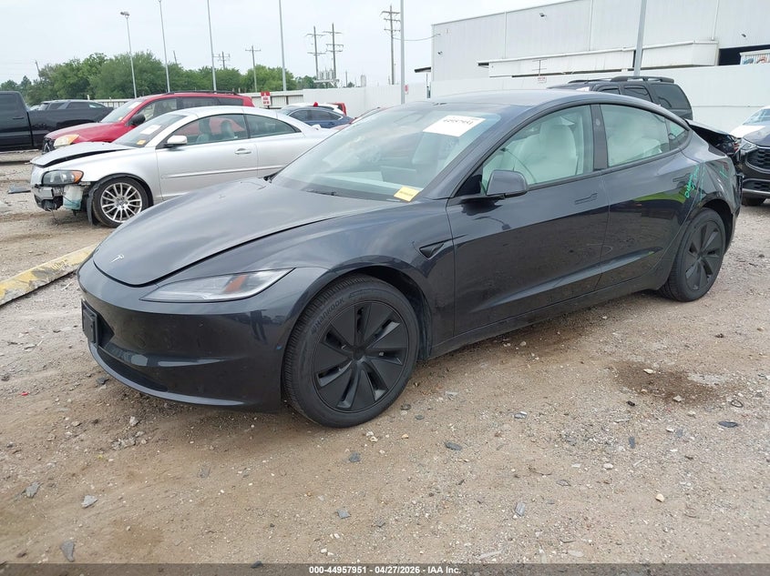 2025 Tesla Model 3 VIN 5YJ3E1EA0SF053887 IAAI salvage auction — REAR END, Salvage Title, sold $17,400 on 2026-07-16 (photo 2)