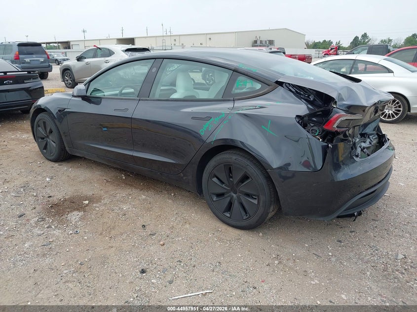 2025 Tesla Model 3 VIN 5YJ3E1EA0SF053887 IAAI salvage auction — REAR END, Salvage Title, sold $17,400 on 2026-07-16 (photo 3)