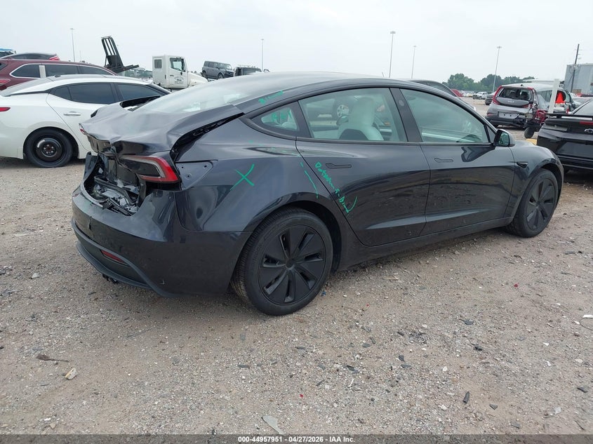2025 Tesla Model 3 VIN 5YJ3E1EA0SF053887 IAAI salvage auction — REAR END, Salvage Title, sold $17,400 on 2026-07-16 (photo 4)