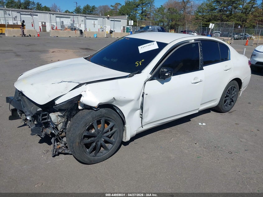 2009 Infiniti G VIN JNKCV61F49M050375 IAAI salvage auction — FRONT & REAR, Mv-907A (New York), sold $400 on 2026-07-14 (photo 2)