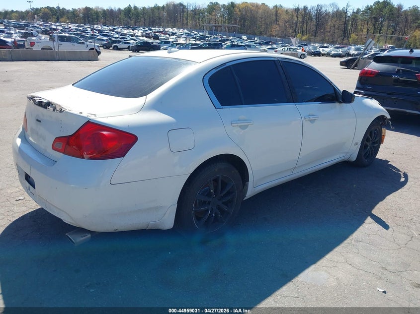 2009 Infiniti G VIN JNKCV61F49M050375 IAAI salvage auction — FRONT & REAR, Mv-907A (New York), sold $400 on 2026-07-14 (photo 4)