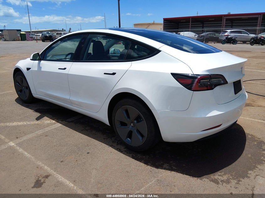2022 Tesla Model 3 VIN 5YJ3E1EA3NF120745 IAAI salvage auction — RIGHT FRONT, Clear (Hawaii), sold $14,300 on 2026-07-07 (photo 3)
