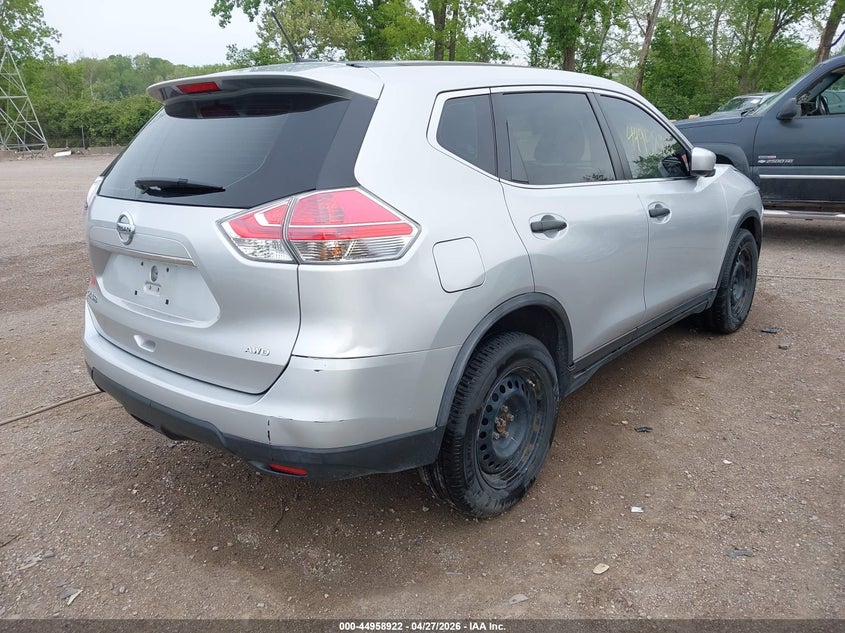 2016 Nissan Rogue VIN JN8AT2MV4GW137502 IAAI salvage auction — LEFT FRONT, Clear (Indiana), sold $875 on 2026-07-15 (photo 4)