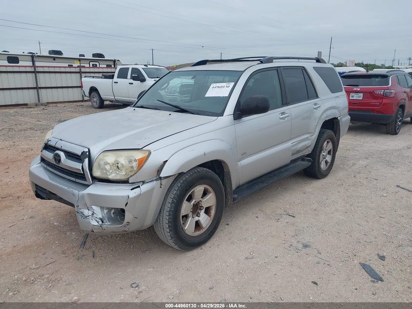 2007 Toyota 4runner VIN JTEZU14R778090443 IAAI salvage auction — LEFT FRONT, Salvage (Texas), sold $500 on 2026-07-30 (photo 2)
