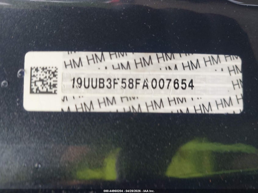 2015 Acura Tlx VIN 19UUB3F58FA007654 IAAI salvage auction — FRONT END, Salvage Title, sold $6,200 on 2026-09-01 (photo 9)