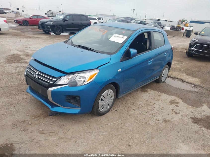 2024 Mitsubishi Mirage VIN ML32AUHJ0RH037819 IAAI salvage auction — FRONT END, Original (Texas), sold $3,800 on 2026-07-08 (photo 2)