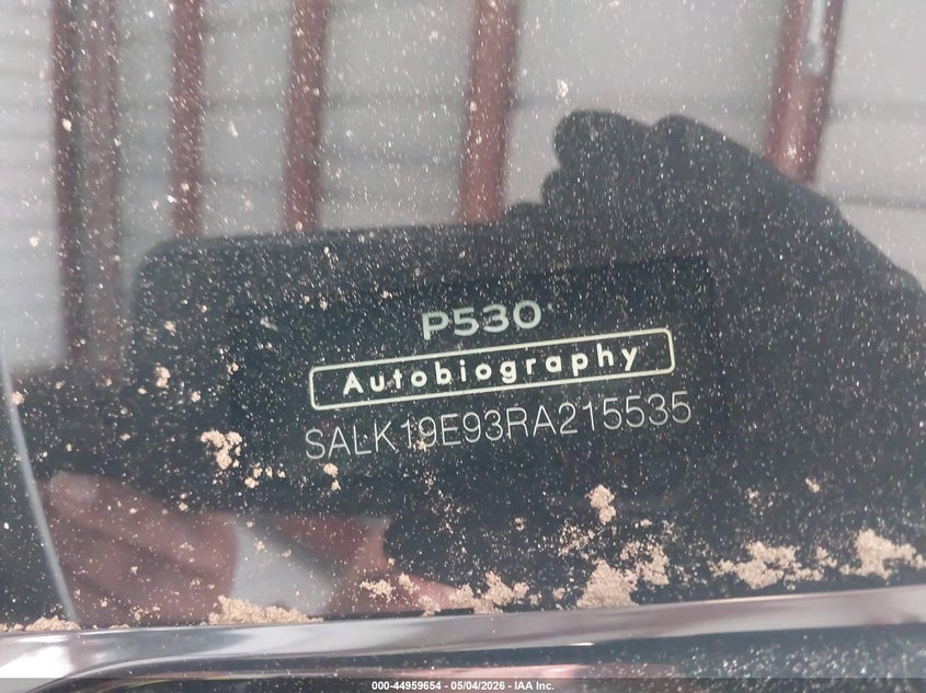 2024 Land rover RANGE ROVER VIN SALK19E93RA215535 IAAI salvage auction — FRONT END, Wait Title, sold $13,900 on 2026-07-14 (photo 9)