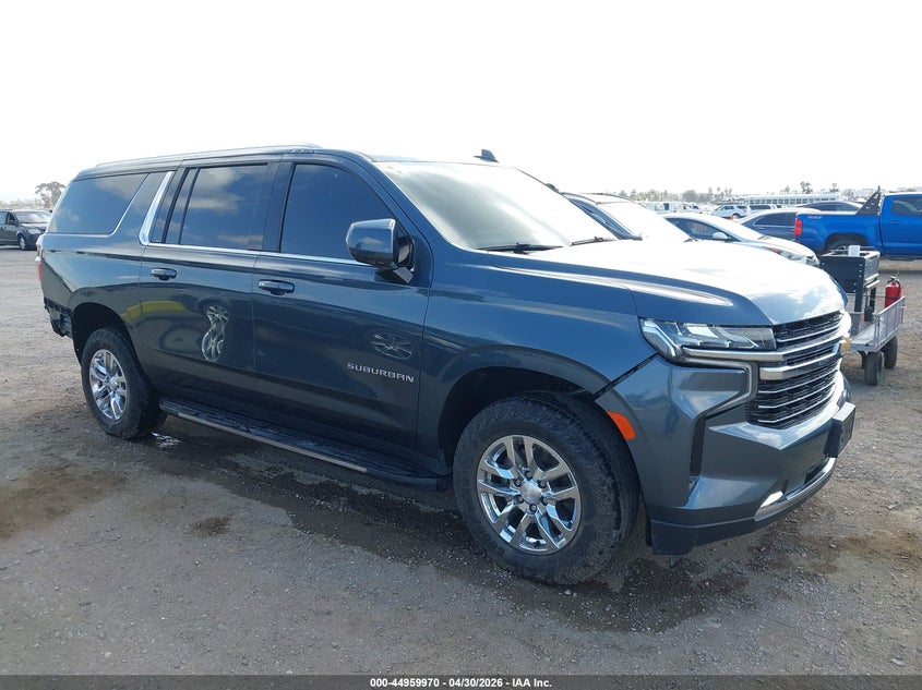 2021 Chevrolet Suburban VIN 1GNSCCKDXMR241297 IAAI salvage auction — REAR END, Salvage (California), sold $9,600 on 2026-07-29 (photo 1)