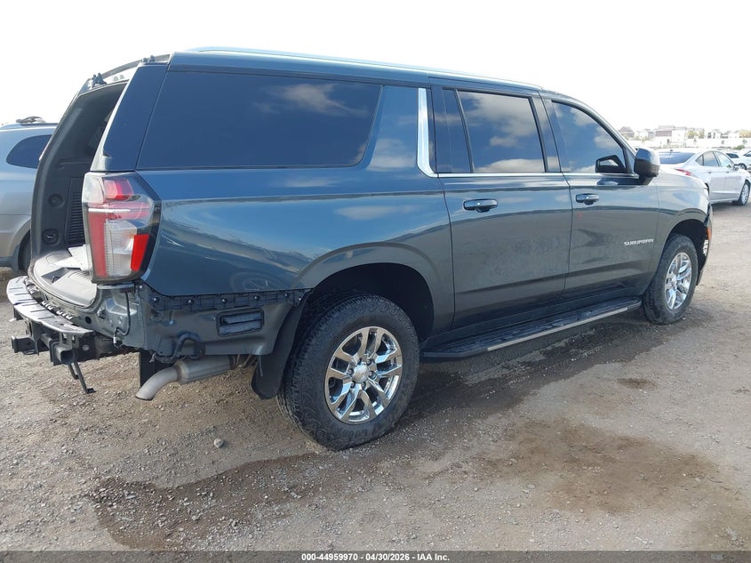 2021 Chevrolet Suburban VIN 1GNSCCKDXMR241297 IAAI salvage auction — REAR END, Salvage (California), sold $9,600 on 2026-07-29 (photo 4)