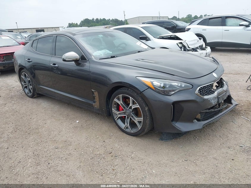 2019 Kia Stinger VIN KNAE45LC8K6064085 IAAI salvage auction — FRONT END, Salvage Title, sold $5,000 on 2026-07-29 (photo 1)