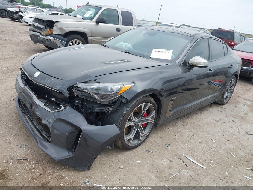 2019 Kia Stinger VIN KNAE45LC8K6064085 IAAI salvage auction — FRONT END, Salvage Title, sold $5,000 on 2026-07-29 (photo 2)