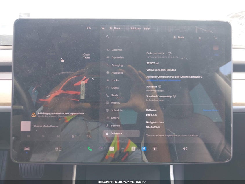 2019 Tesla Model 3 VIN 5YJ3E1EA9KF398464 IAAI salvage auction — RIGHT SIDE, Salvage Title, sold $3,000 on 2026-07-09 (photo 7)
