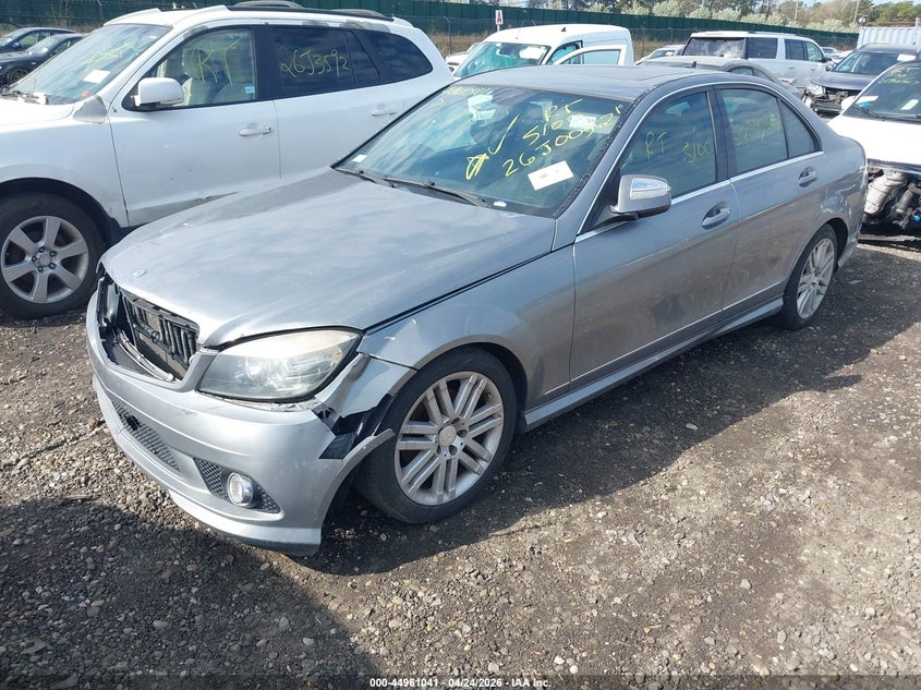 2008 Mercedes-benz C class VIN WDDGF81X68F157411 IAAI salvage auction — FRONT & REAR, Bill Of Sale (New York), sold $425 on 2026-07-07 (photo 2)
