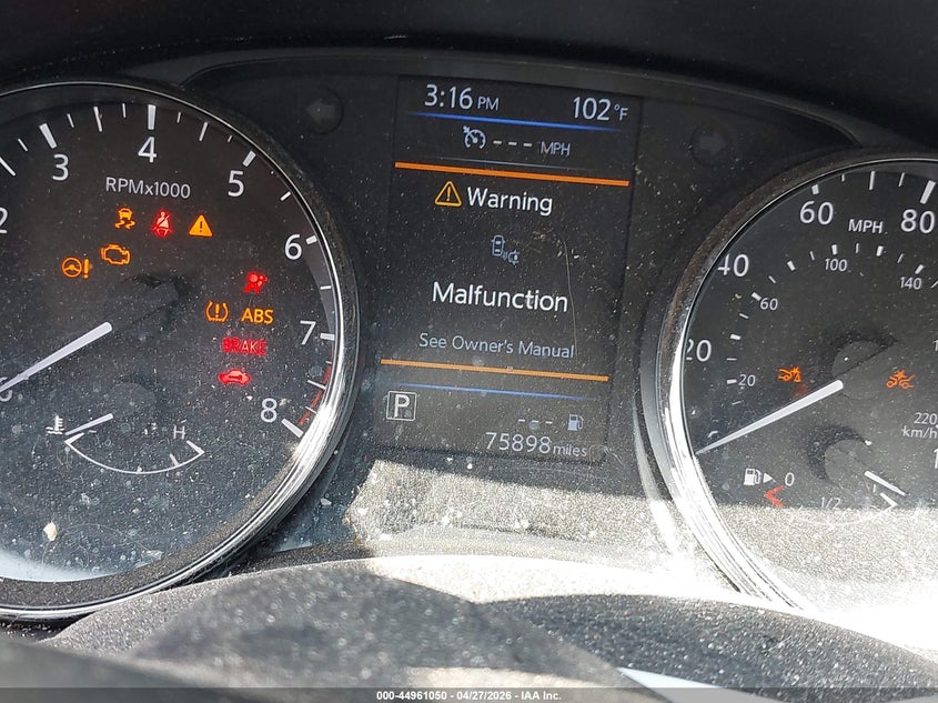 2022 Nissan Rogue VIN JN1BJ1AV2NW343504 IAAI salvage auction — FRONT END, Salvage Title, sold $1,700 on 2026-07-14 (photo 7)