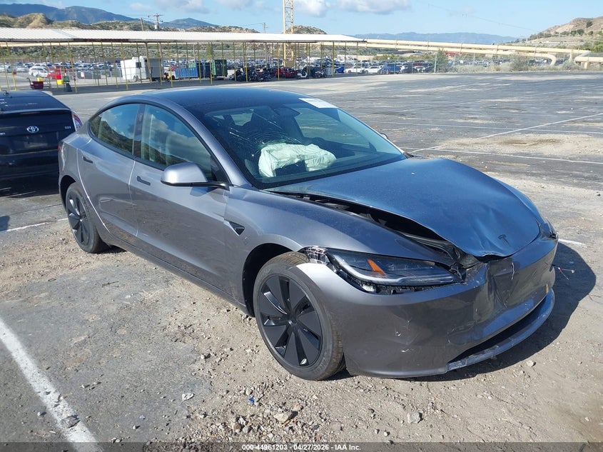 2026 Tesla Model 3 VIN 5YJ3E1EA2TF149859 IAAI salvage auction — FRONT END, Salvage Title, sold $14,700 on 2026-07-08 (photo 1)