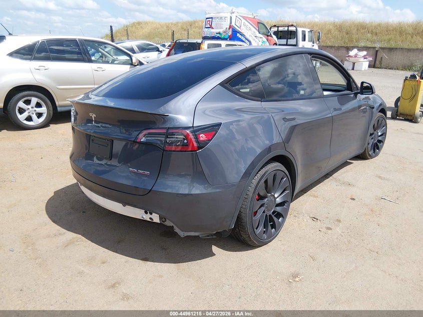 2023 Tesla Model y VIN 7SAYGDEF9PF862005 IAAI salvage auction — FRONT END, Salvage Title, sold $1,550 on 2026-07-22 (photo 4)