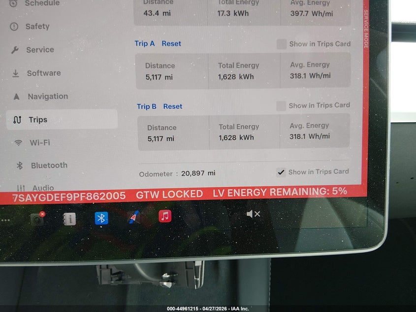 2023 Tesla Model y VIN 7SAYGDEF9PF862005 IAAI salvage auction — FRONT END, Salvage Title, sold $1,550 on 2026-07-22 (photo 7)