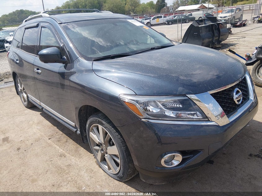 2016 Nissan Pathfinder VIN 5N1AR2MM8GC603446 IAAI salvage auction — FRONT END, Salvage Title, sold $1,300 on 2026-07-19 (photo 1)