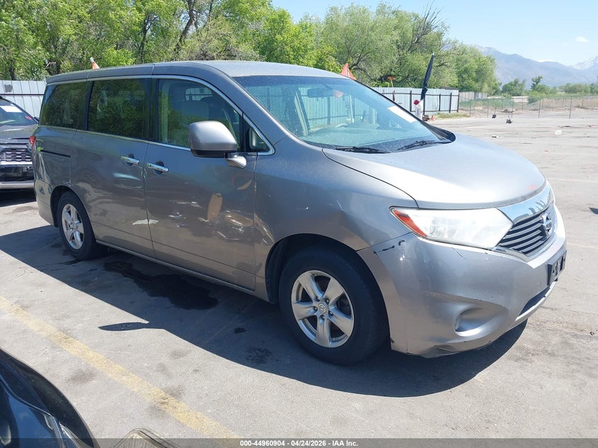 2012 Nissan Quest VIN JN8AE2KPXC9044023 IAAI salvage auction — LEFT SIDE, Salvage (Utah), sold $350 on 2026-07-09 (photo 1)