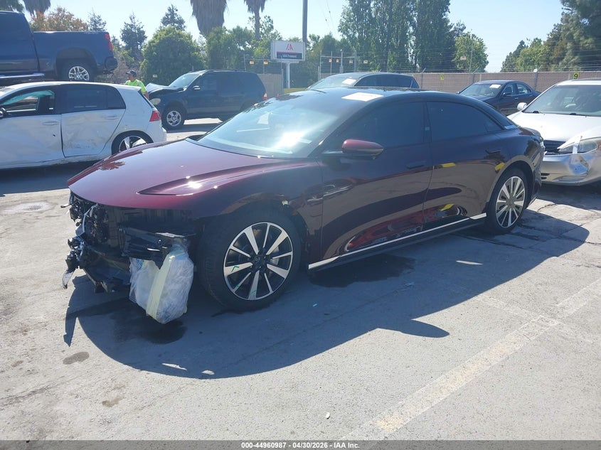 2024 Lucid Air VIN 50EA1TEA8RA006314 IAAI salvage auction — RIGHT FRONT, Salvage (California), sold $10,950 on 2026-07-20 (photo 2)