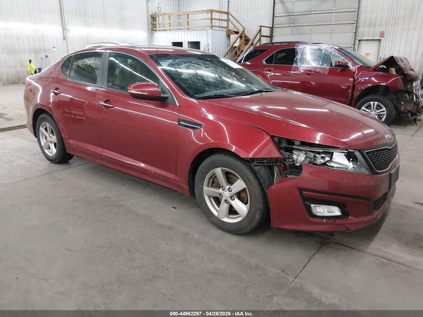 2014 Kia Optima VIN 5XXGM4A75EG310852 IAAI salvage auction — RIGHT FRONT, Salvage Title, sold $775 on 2026-07-28 (photo 1)