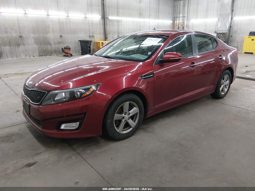 2014 Kia Optima VIN 5XXGM4A75EG310852 IAAI salvage auction — RIGHT FRONT, Salvage Title, sold $775 on 2026-07-28 (photo 2)