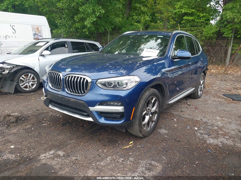 2020 BMW X3 VIN 5UXTY5C07L9D67669 IAAI salvage auction — REAR END, Wait Title, sold $9,350 on 2026-07-08 (photo 2)
