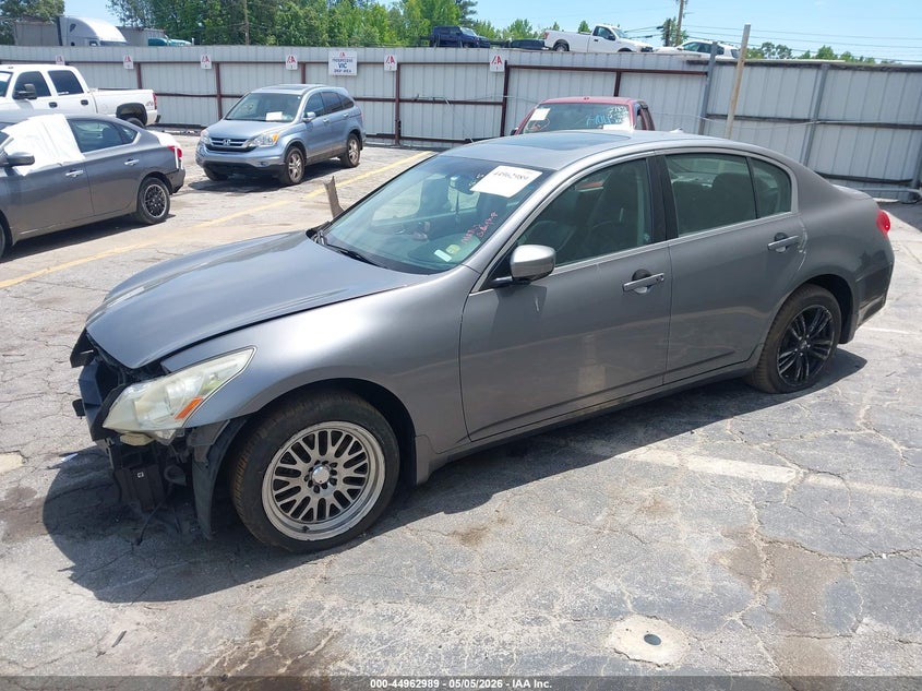 2010 Infiniti G VIN JN1CV6AR4AM454537 IAAI salvage auction — FRONT END, Salvage (Georgia), sold $1,000 on 2026-07-15 (photo 2)