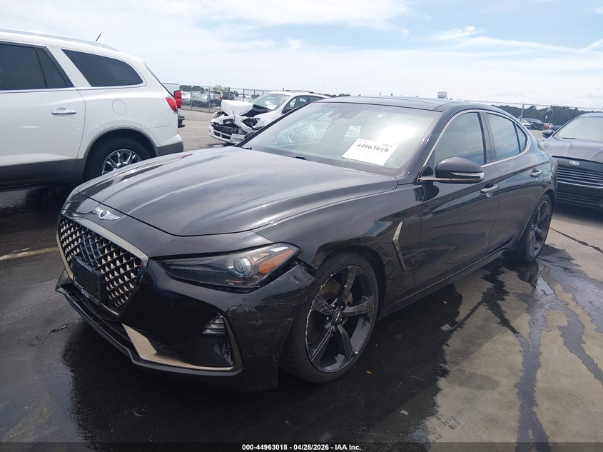 2019 Genesis G70 VIN KMTG44LA7KU034657 IAAI salvage auction — LEFT FRONT, Mv-907A (New York), sold $4,275 on 2026-07-29 (photo 2)