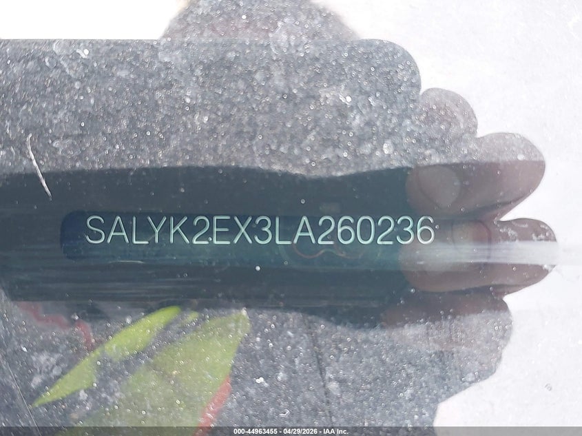 2020 Land rover Range rover velar VIN SALYK2EX3LA260236 IAAI salvage auction — REAR END, Salvage Title, sold $6,900 on 2026-07-21 (photo 9)
