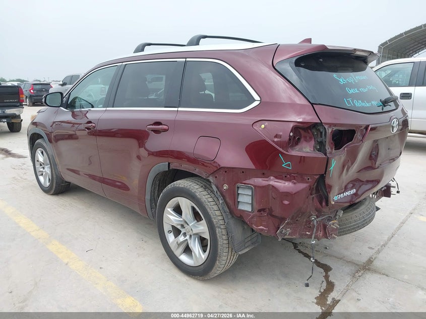 2015 Toyota Highlander VIN 5TDDKRFH0FS141797 IAAI salvage auction — REAR END, Original (Texas), sold $8,300 on 2026-07-13 (photo 3)
