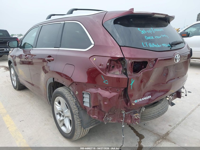 2015 Toyota Highlander VIN 5TDDKRFH0FS141797 IAAI salvage auction — REAR END, Original (Texas), sold $8,300 on 2026-07-13 (photo 6)
