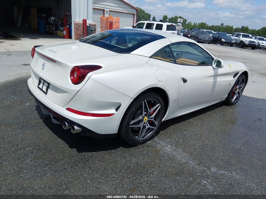 2016 Ferrari California T VIN ZFF77XJA2G0214672 IAAI salvage auction — Water/Flood, Salvage (North Carolina), sold $43,500 on 2026-05-04 (photo 4)
