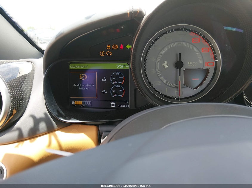 2016 Ferrari California T VIN ZFF77XJA2G0214672 IAAI salvage auction — Water/Flood, Salvage (North Carolina), sold $43,500 on 2026-05-04 (photo 7)