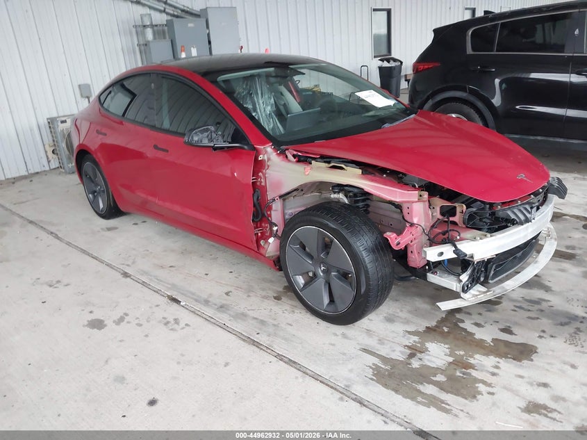 2021 Tesla Model 3 VIN 5YJ3E1EA8MF922724 IAAI salvage auction — FRONT END, Original (Texas), sold $6,800 on 2026-07-16 (photo 1)