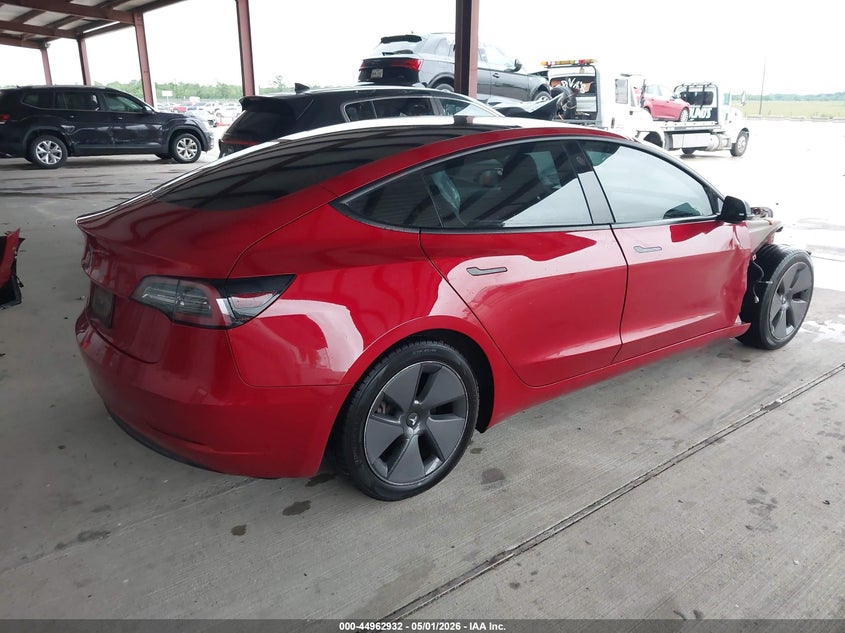 2021 Tesla Model 3 VIN 5YJ3E1EA8MF922724 IAAI salvage auction — FRONT END, Original (Texas), sold $6,800 on 2026-07-16 (photo 4)
