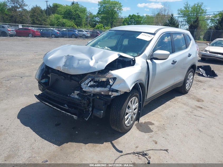2016 Nissan Rogue VIN KNMAT2MV3GP632957 IAAI salvage auction — FRONT END, Salvage Title, sold $550 on 2026-07-14 (photo 2)
