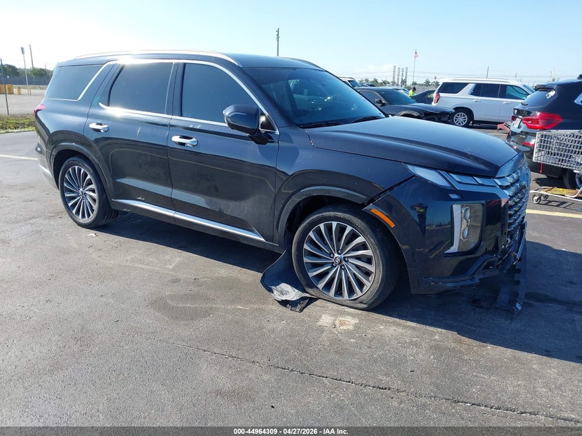 2024 Hyundai Palisade VIN KM8R74GE0RU677255 IAAI salvage auction — FRONT END, Rebuildable (Florida), sold $16,250 on 2026-07-16 (photo 1)