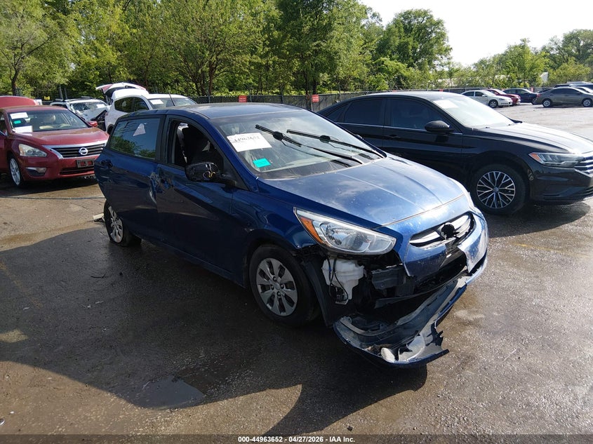2016 Hyundai Accent VIN KMHCT5AE0GU237856 IAAI salvage auction — FRONT & REAR, Salvage (Kansas), sold $600 on 2026-07-15 (photo 1)