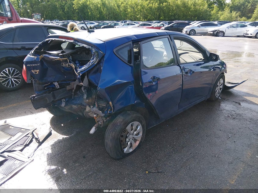 2016 Hyundai Accent VIN KMHCT5AE0GU237856 IAAI salvage auction — FRONT & REAR, Salvage (Kansas), sold $600 on 2026-07-15 (photo 4)