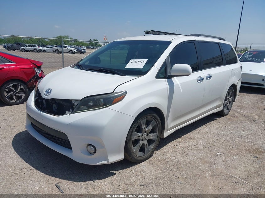 2015 Toyota Sienna VIN 5TDXK3DC5FS534860 IAAI salvage auction — FRONT & REAR, Salvage Title, sold $6,050 on 2026-07-14 (photo 2)