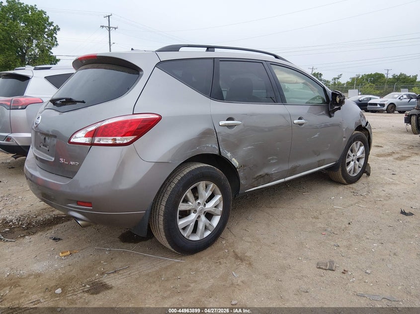 2012 Nissan Murano VIN JN8AZ1MW7CW235080 IAAI salvage auction — RIGHT SIDE, Wait Title, sold $425 on 2026-07-09 (photo 4)