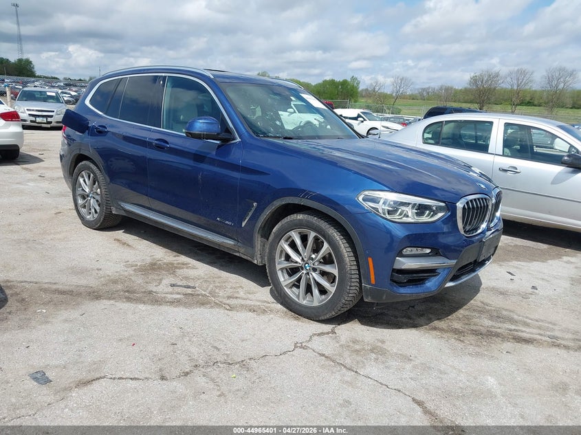 2018 BMW X3 VIN 5UXTR9C51JLC80964 IAAI salvage auction — HAIL, Salvage Title, sold $7,750 on 2026-07-14 (photo 1)