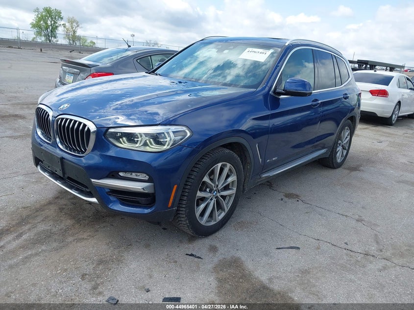 2018 BMW X3 VIN 5UXTR9C51JLC80964 IAAI salvage auction — HAIL, Salvage Title, sold $7,750 on 2026-07-14 (photo 2)