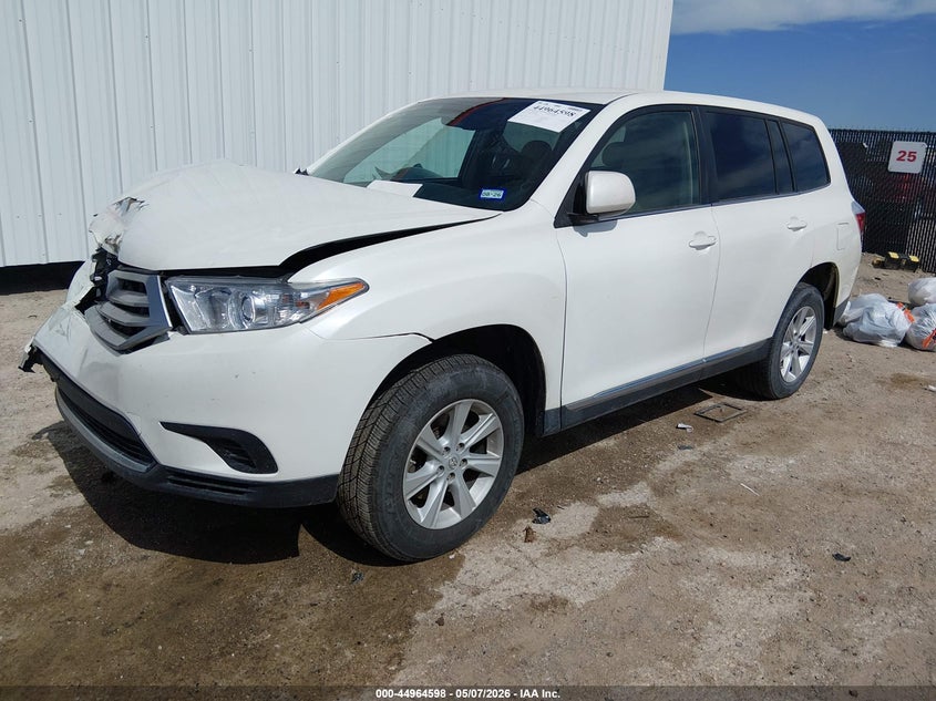 2013 Toyota Highlander VIN 5TDZK3EH9DS120903 IAAI salvage auction — FRONT END, Original (Texas), sold $3,950 on 2026-07-28 (photo 2)