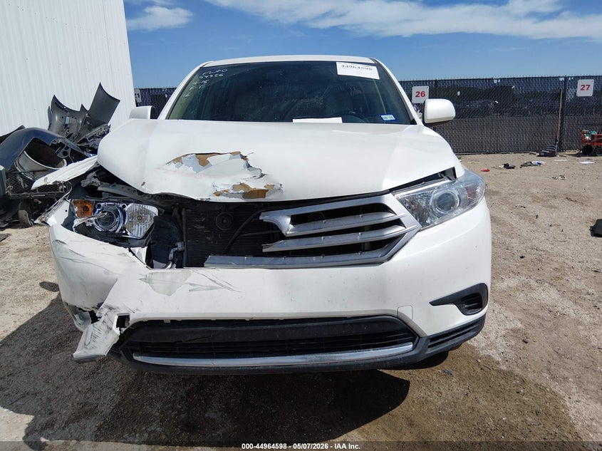 2013 Toyota Highlander VIN 5TDZK3EH9DS120903 IAAI salvage auction — FRONT END, Original (Texas), sold $3,950 on 2026-07-28 (photo 6)