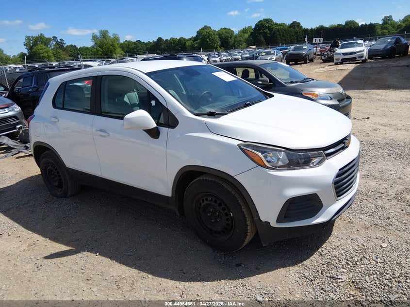 2017 Chevrolet Trax VIN KL7CJKSB7HB054705 IAAI salvage auction — FRONT END, Salvage Title, sold $1,100 on 2026-07-13 (photo 1)